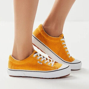 Vans Anaheim Factory Sneakers Gold Corduroy Size 8.5